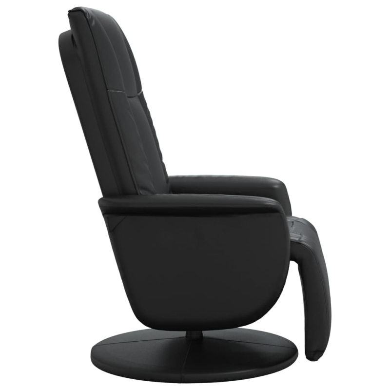 Relaxsessel mit Fußteil Schwarz Kunstleder