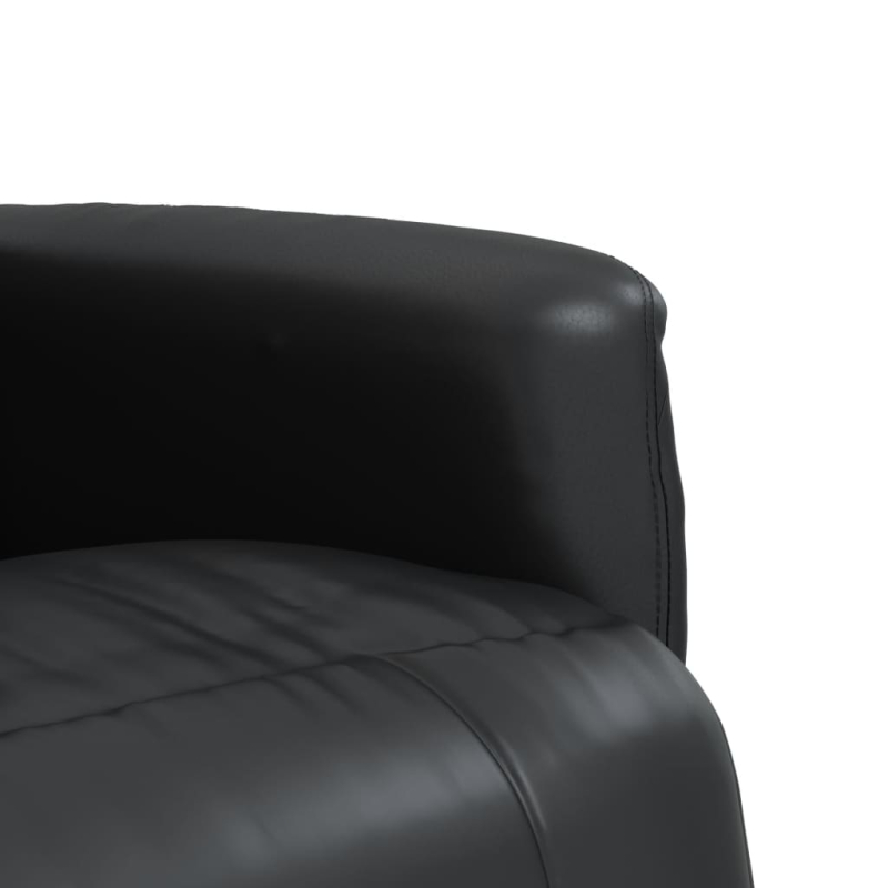 Relaxsessel mit Fußteil Schwarz Kunstleder