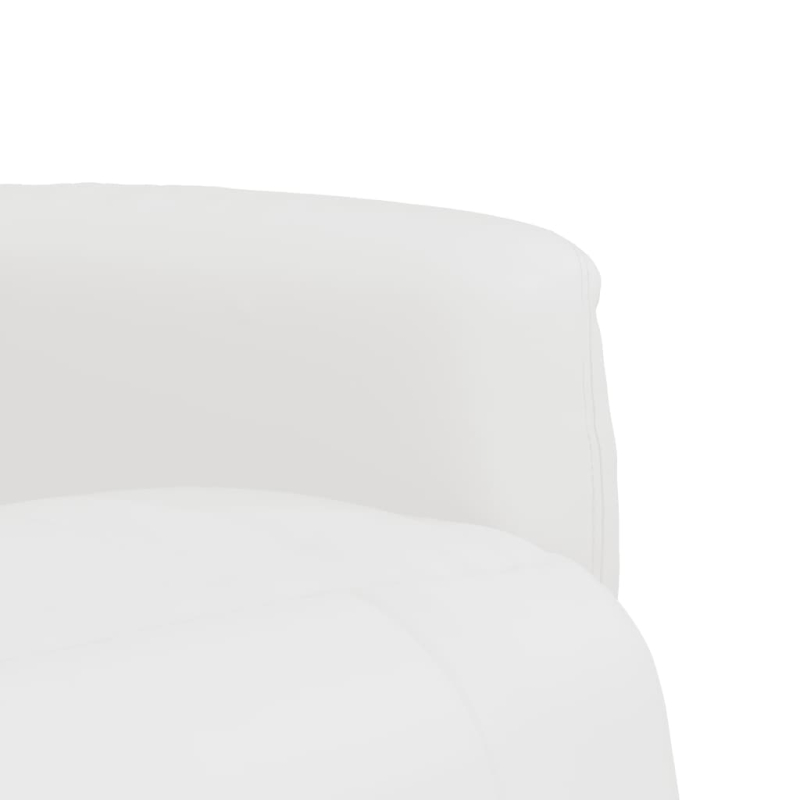 Relaxsessel mit Fußteil Weiß Kunstleder