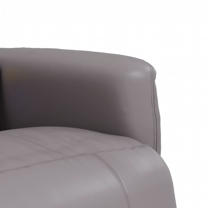 Massagesessel mit Fußteil Grau Kunstleder