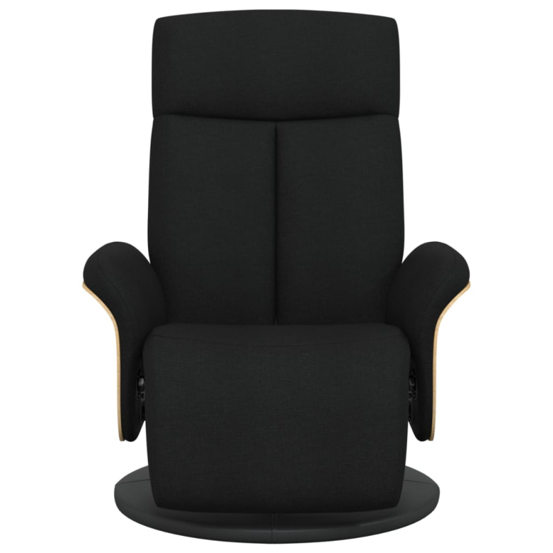 Relaxsessel mit Fußteil Schwarz Stoff