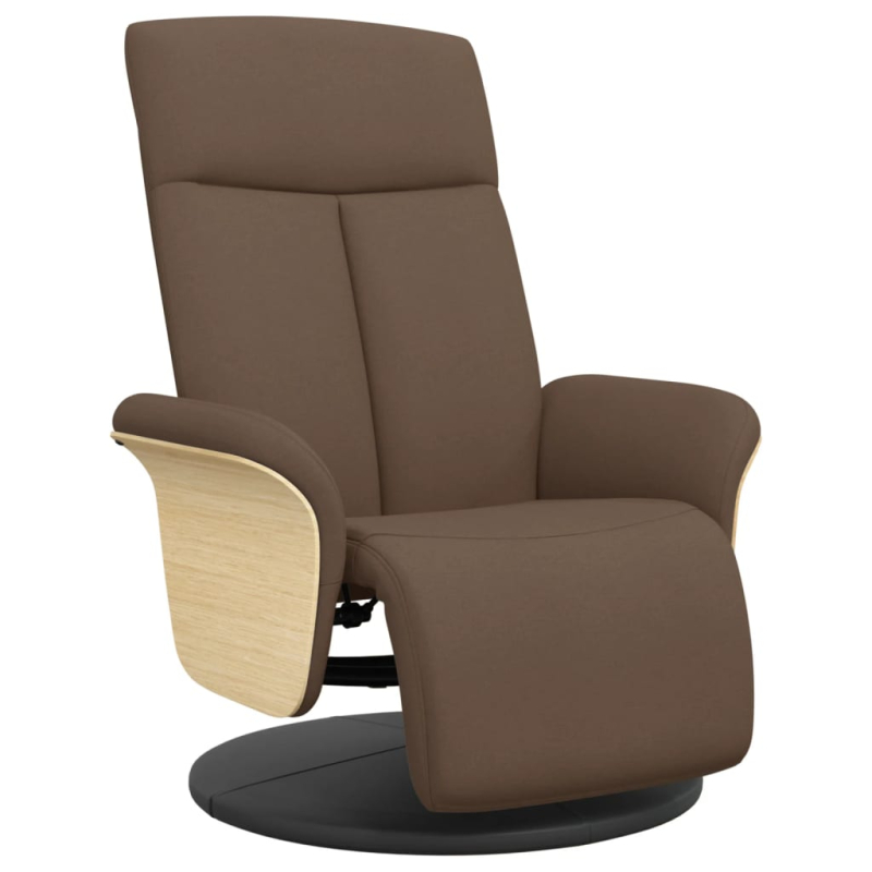 Relaxsessel mit Fußteil Braun Stoff