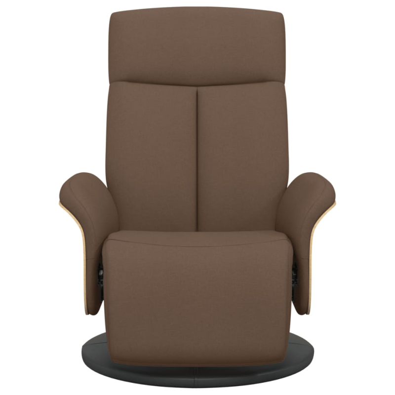 Relaxsessel mit Fußteil Braun Stoff