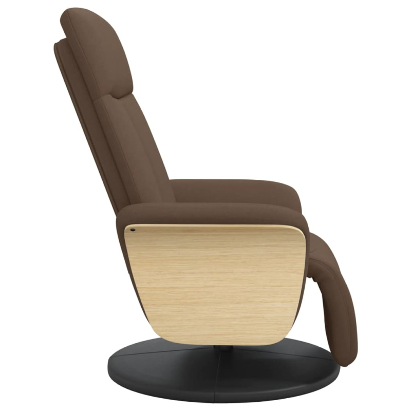 Relaxsessel mit Fußteil Braun Stoff