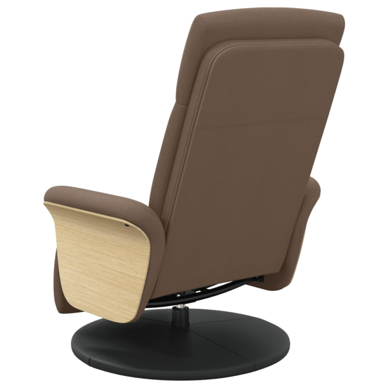 Relaxsessel mit Fußteil Braun Stoff