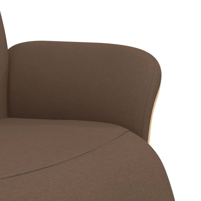 Relaxsessel mit Fußteil Braun Stoff