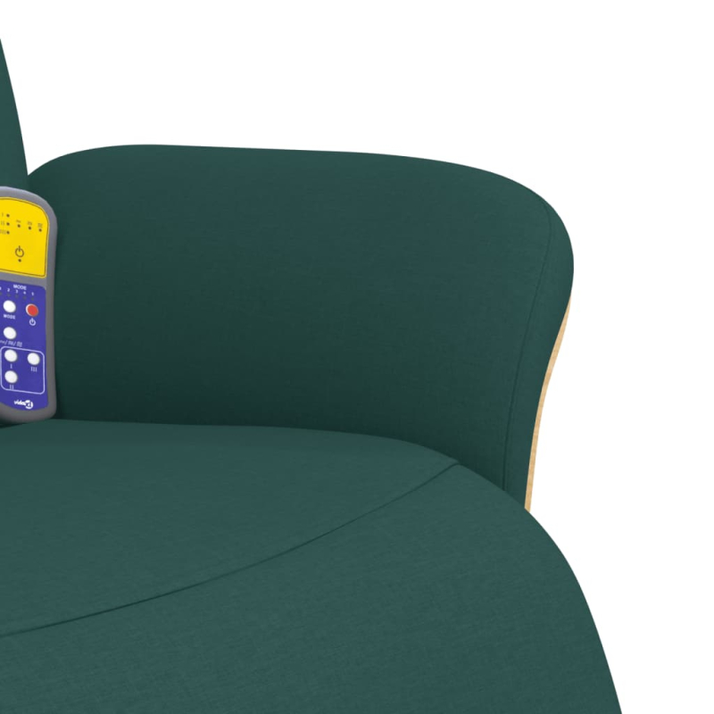 Massagesessel mit Fußteil Dunkelgrün Stoff