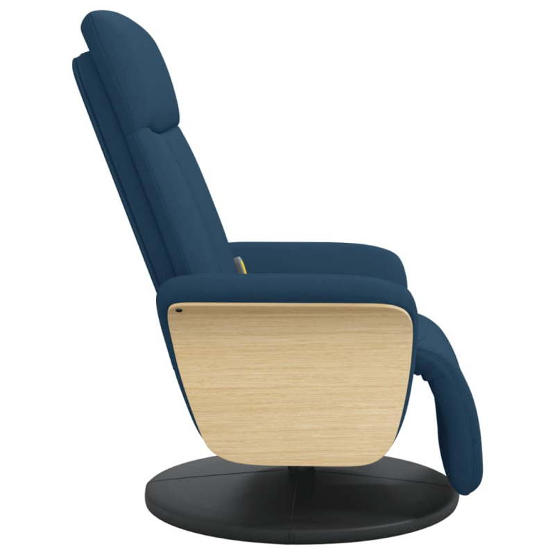 Massagesessel mit Fußteil Blau Stoff