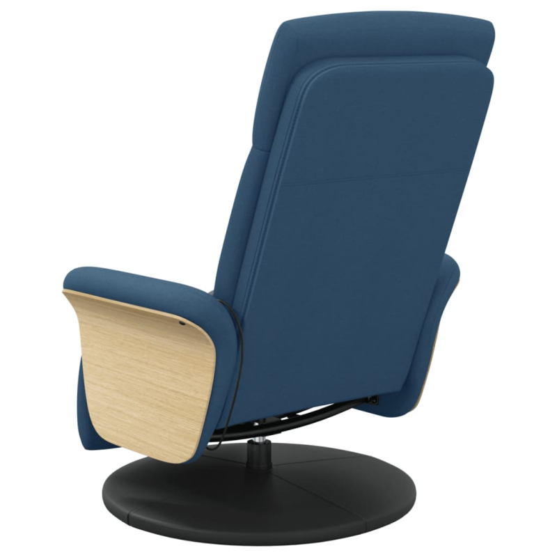 Massagesessel mit Fußteil Blau Stoff