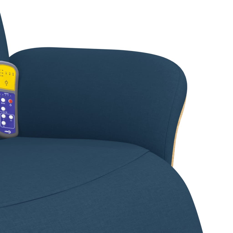 Massagesessel mit Fußteil Blau Stoff