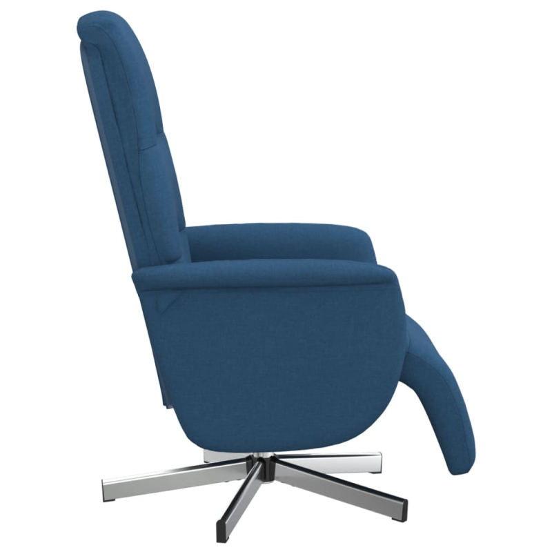 Relaxsessel mit Fußteil Blau Stoff