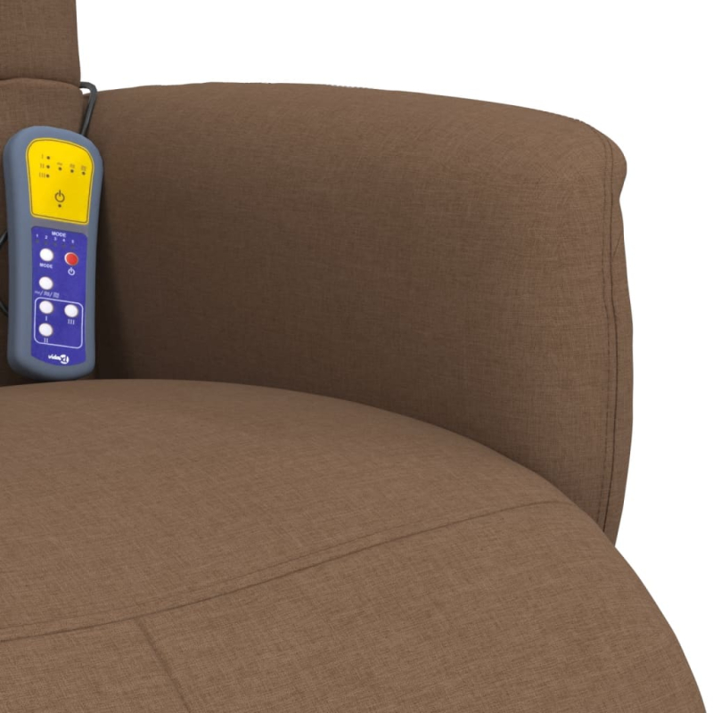 Massagesessel mit Fußteil Braun Stoff