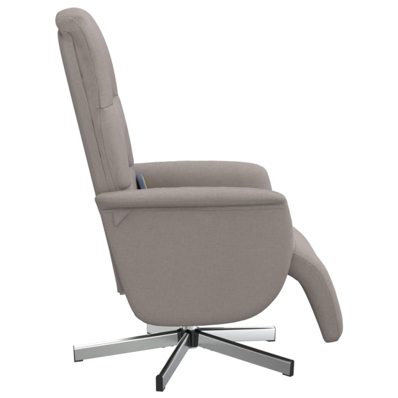 Massagesessel mit Fußteil Taupe Stoff