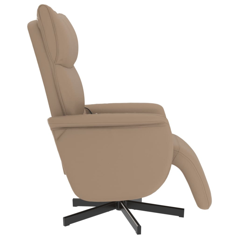 Massagesessel mit Fußteil Cappuccino-Braun Kunstleder