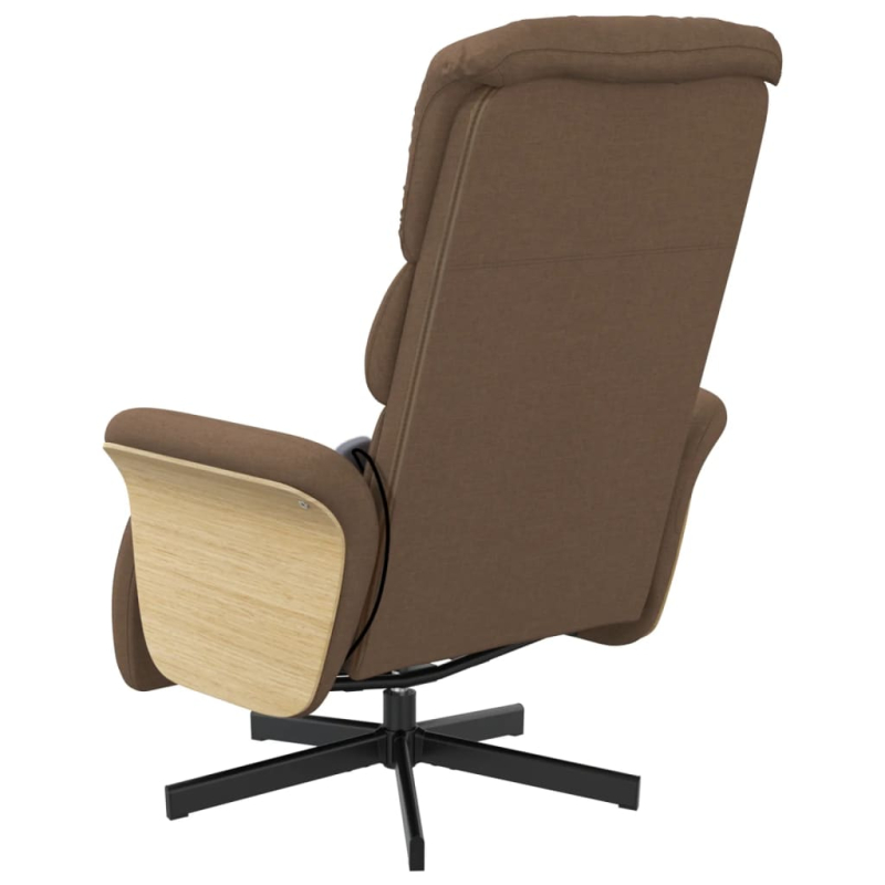 Massagesessel mit Fußteil Braun Stoff