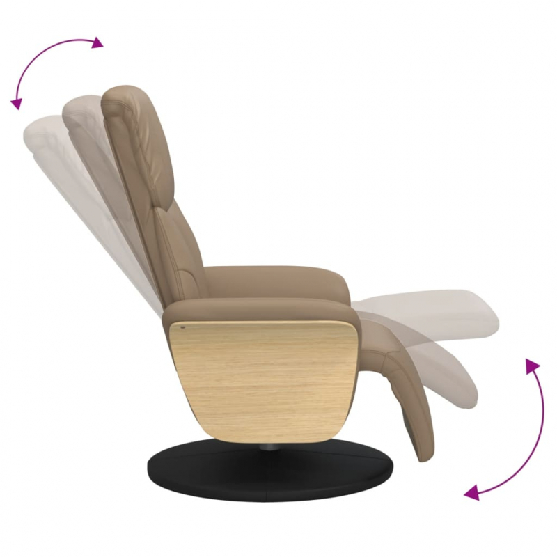 Relaxsessel mit Fußteil Cappuccino-Braun Kunstleder