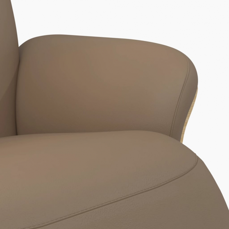 Relaxsessel mit Fußteil Cappuccino-Braun Kunstleder