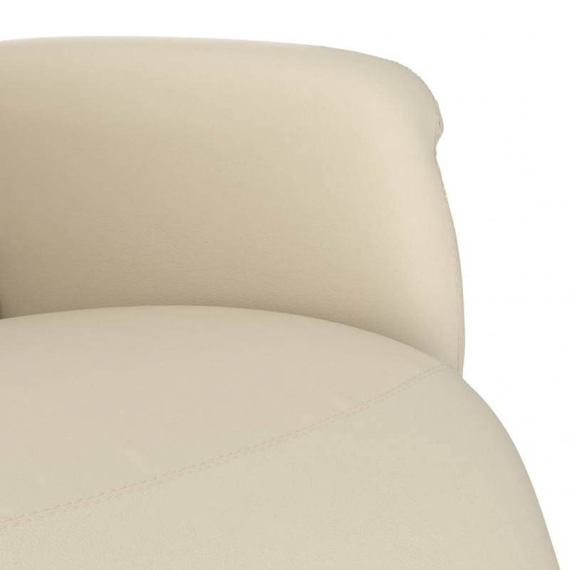 Relaxsessel mit Fußteil Creme Kunstleder
