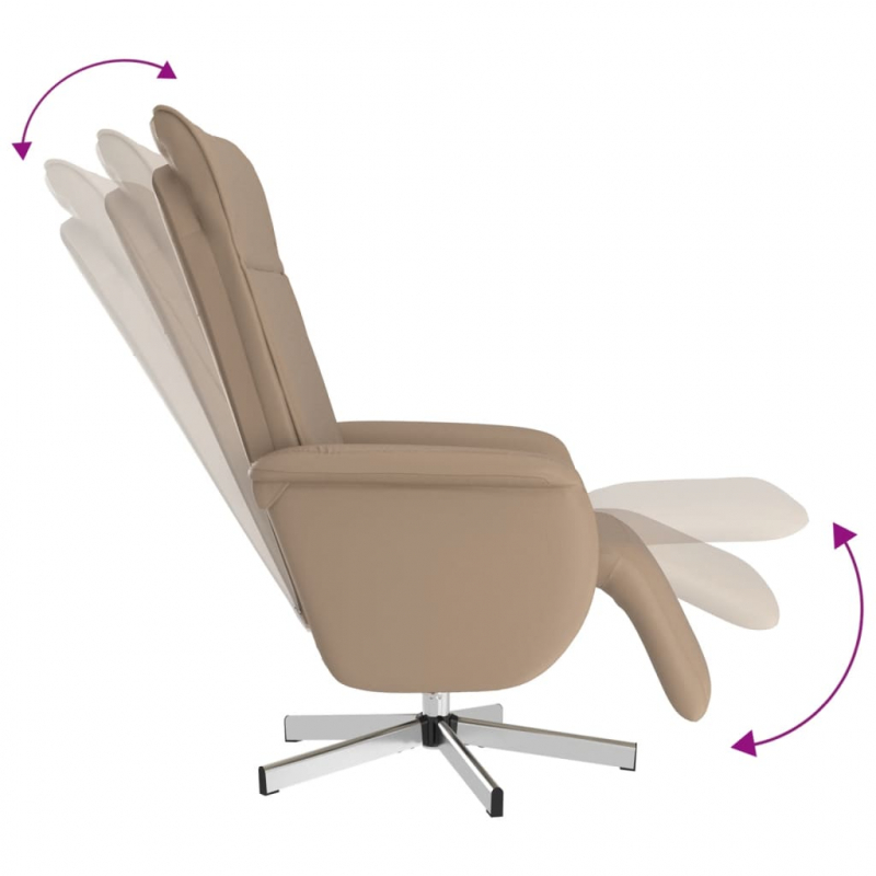 Relaxsessel mit Fußteil Cappuccino-Braun Kunstleder