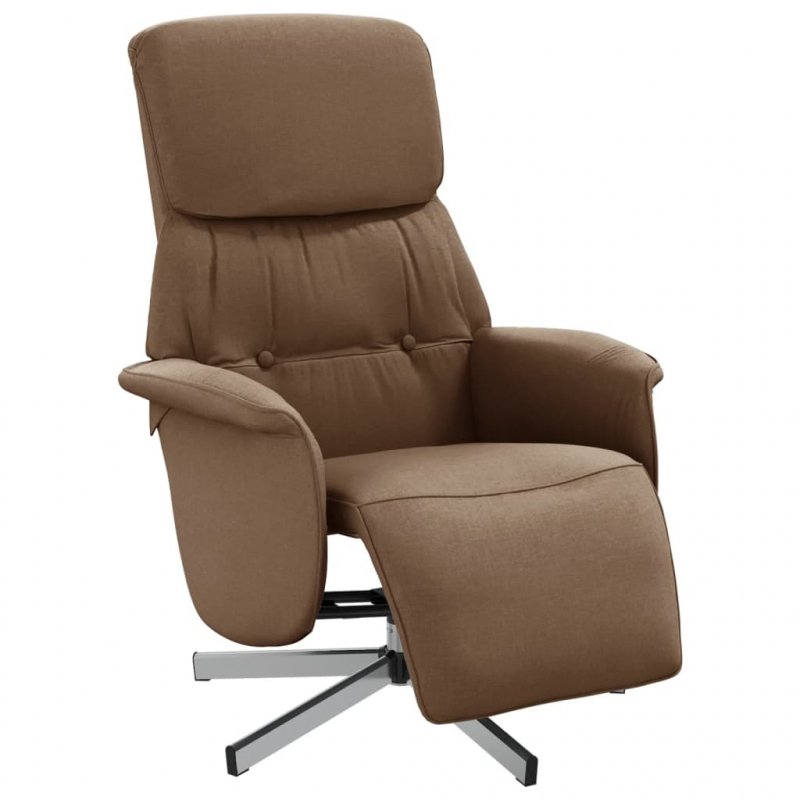 Relaxsessel mit Fußteil Braun Stoff