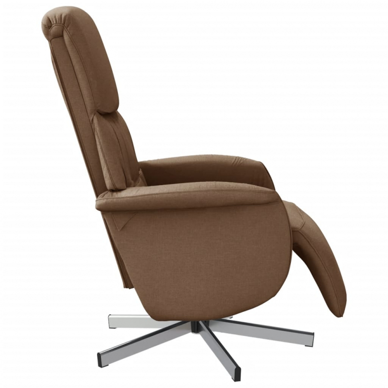 Relaxsessel mit Fußteil Braun Stoff