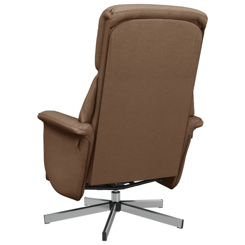 Relaxsessel mit Fußteil Braun Stoff