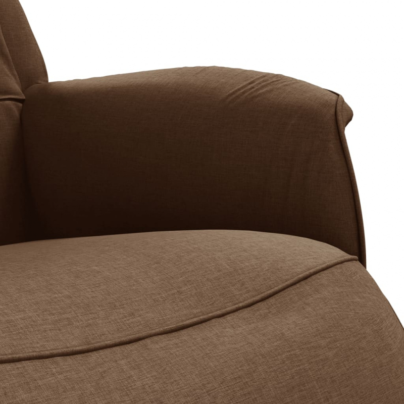 Relaxsessel mit Fußteil Braun Stoff