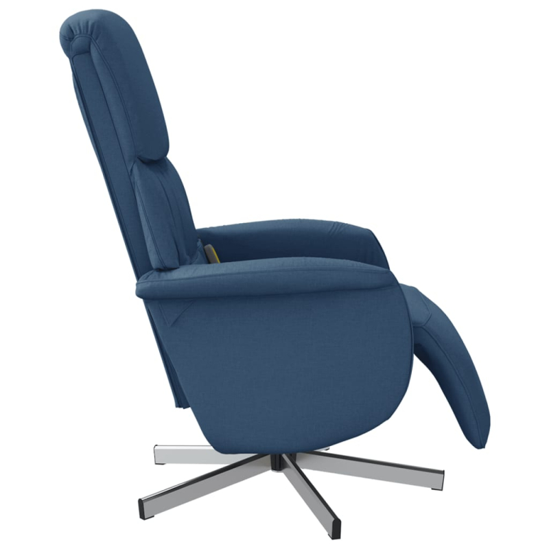 Massagesessel mit Fußteil Blau Stoff