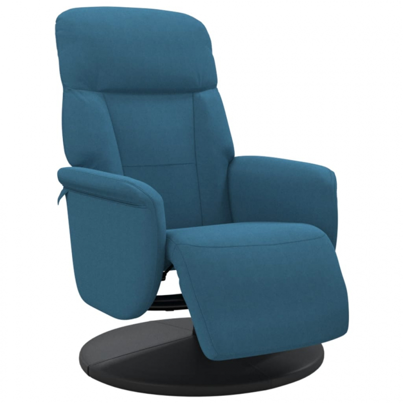 Relaxsessel mit Fußteil Blau Samt