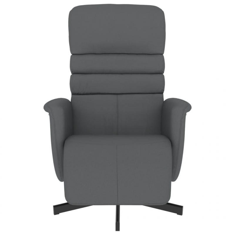 Relaxsessel mit Fußteil Grau Kunstleder