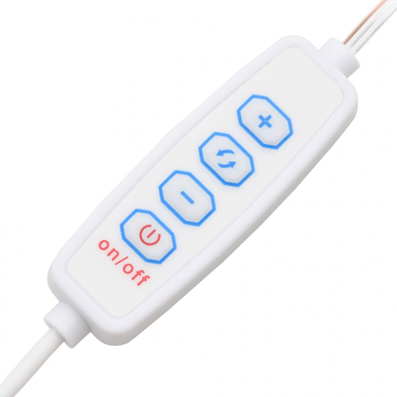 Schminktisch mit LED-Leuchten Braun Eiche 96x40x142 cm
