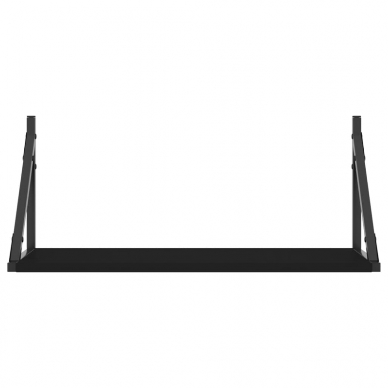 Wandregale 2 Stk. Schwarz 60x25x25,5 cm Holzwerkstoff
