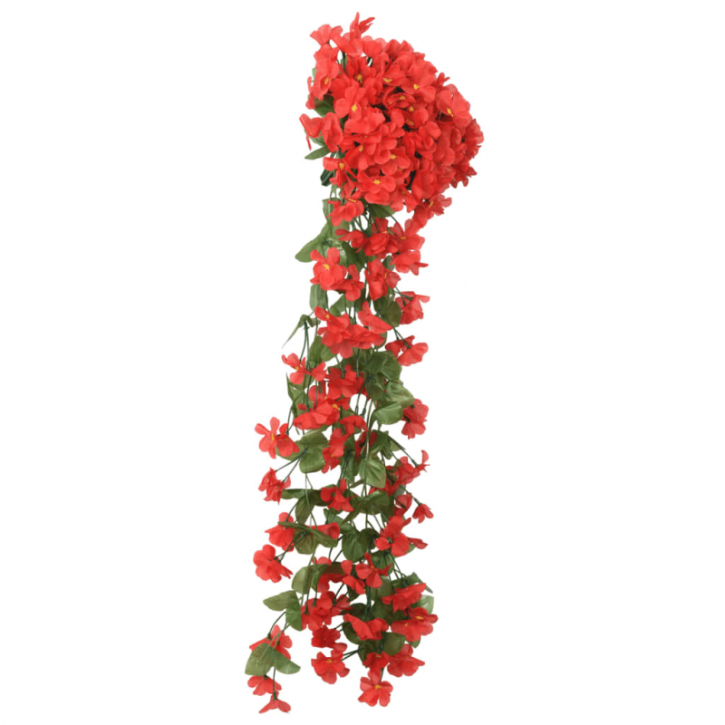 Weihnachtskränze Blumen 3 Stk. Rot 85 cm