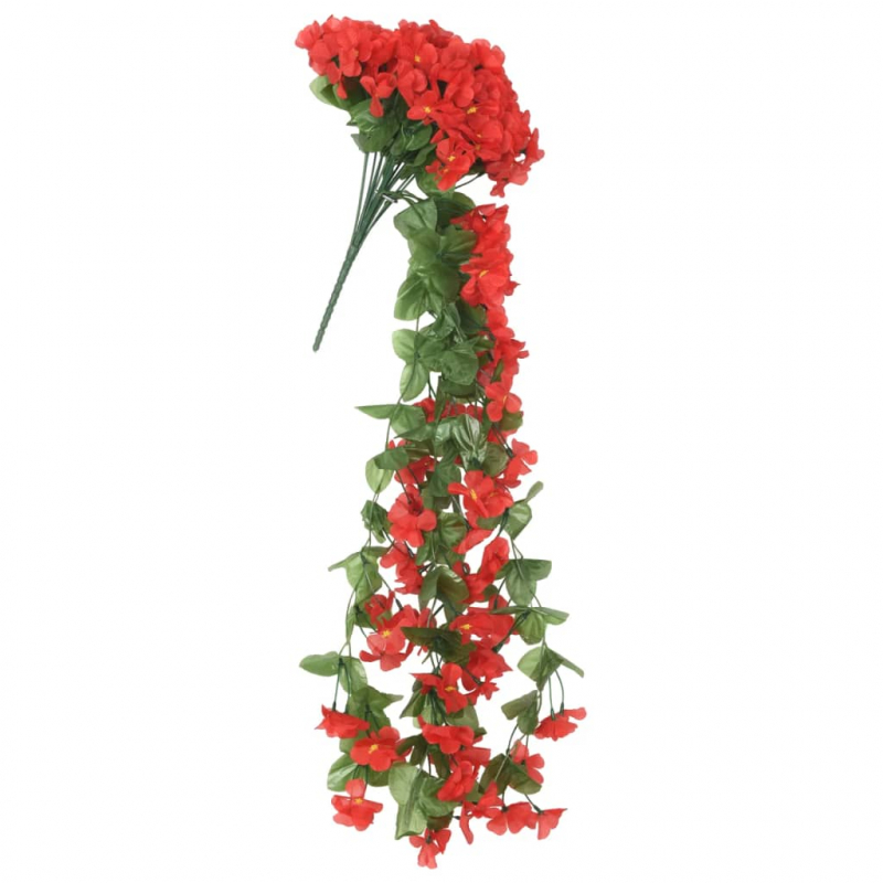 Weihnachtskränze Blumen 3 Stk. Rot 85 cm