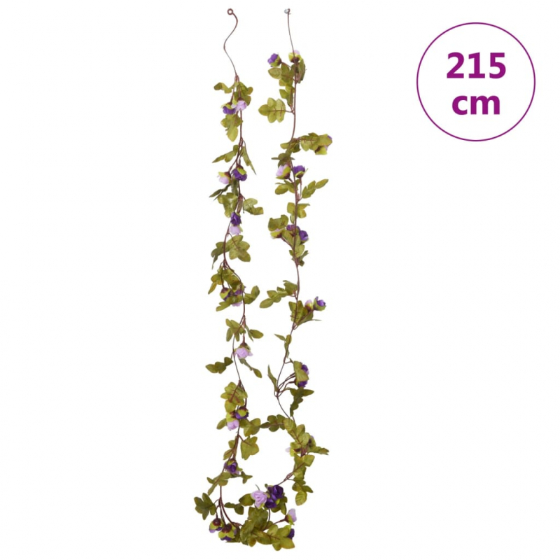 Weihnachtskränze Blumen 6 Stk. Helllila 215 cm