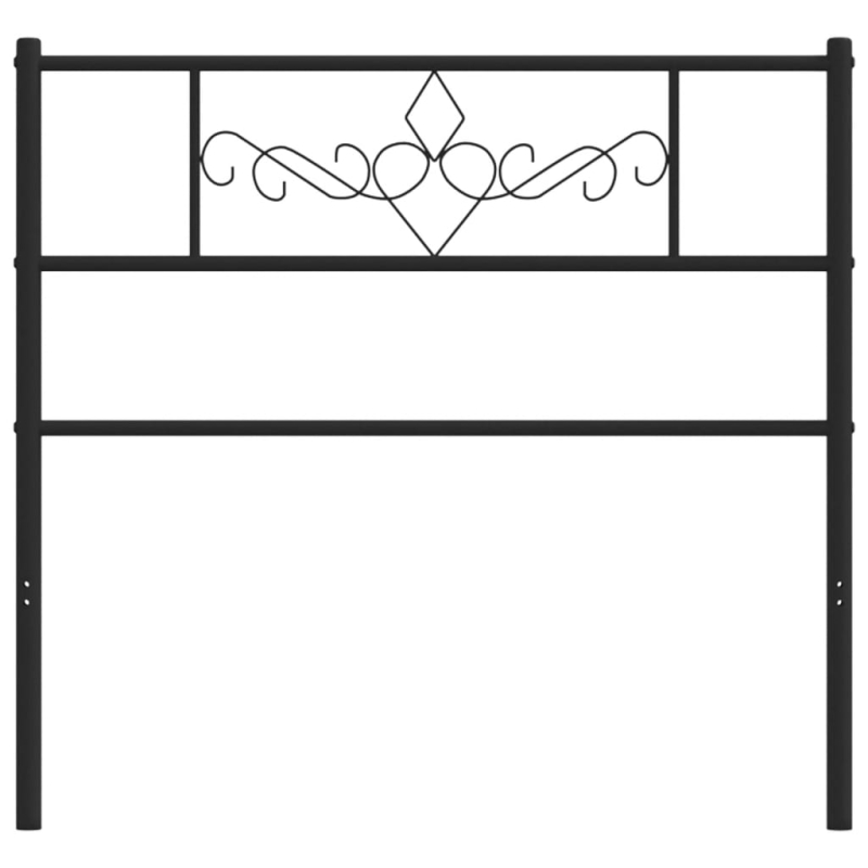 Kopfteil Metall Schwarz 90 cm