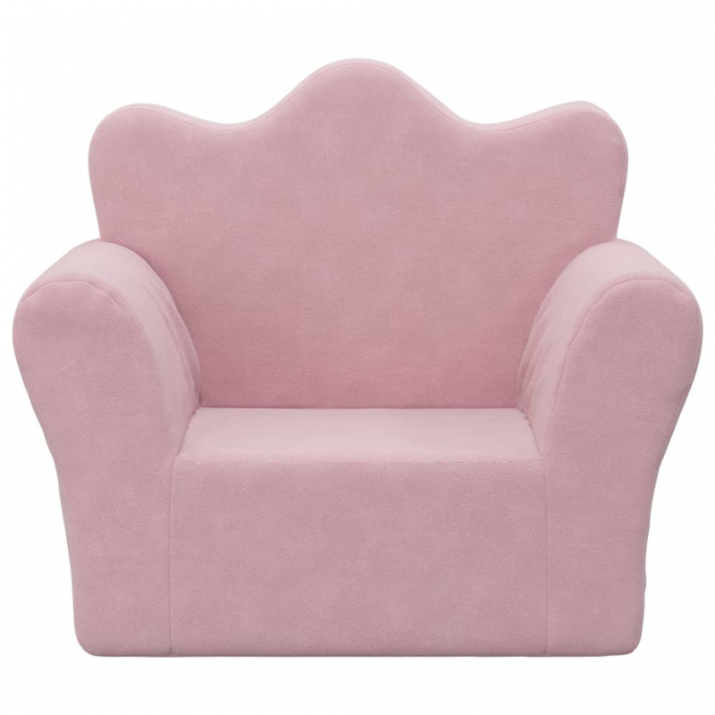 Kindersofa Rosa Weich Plüsch