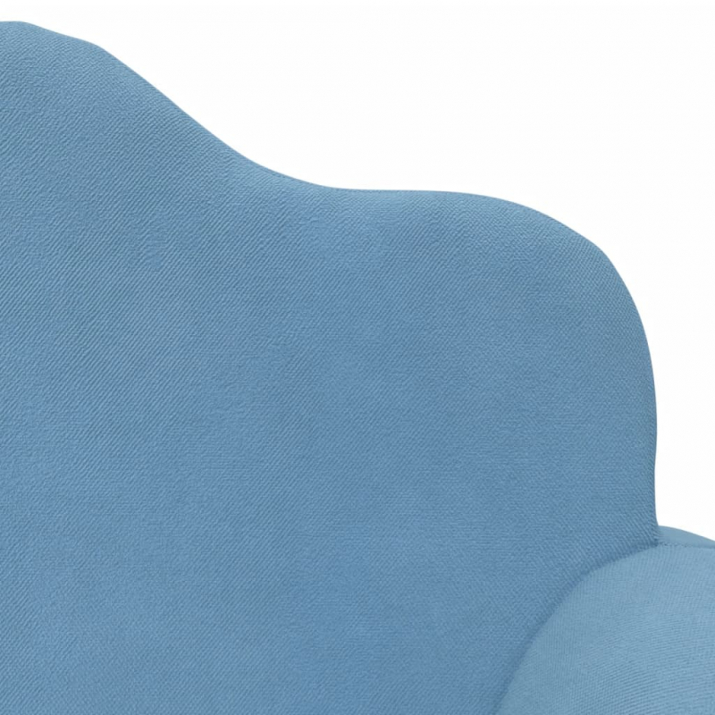 Kinder-Schlafsofa 2-Sitzer Blau Weicher Plüsch