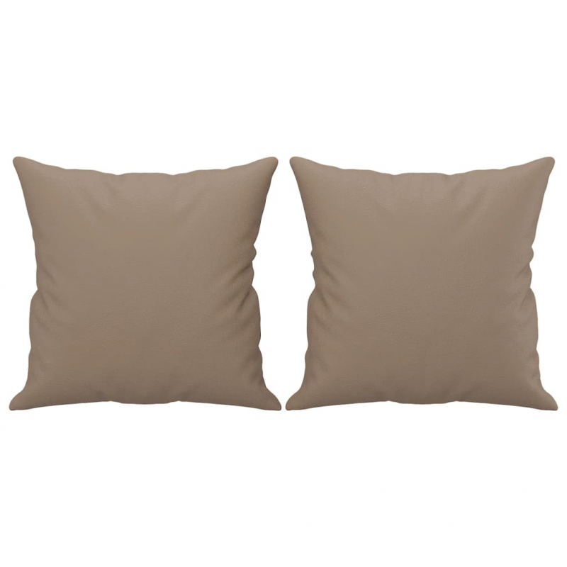 2-Sitzer-Sofa mit Zierkissen Cappuccino-Braun 120 cm Kunstleder
