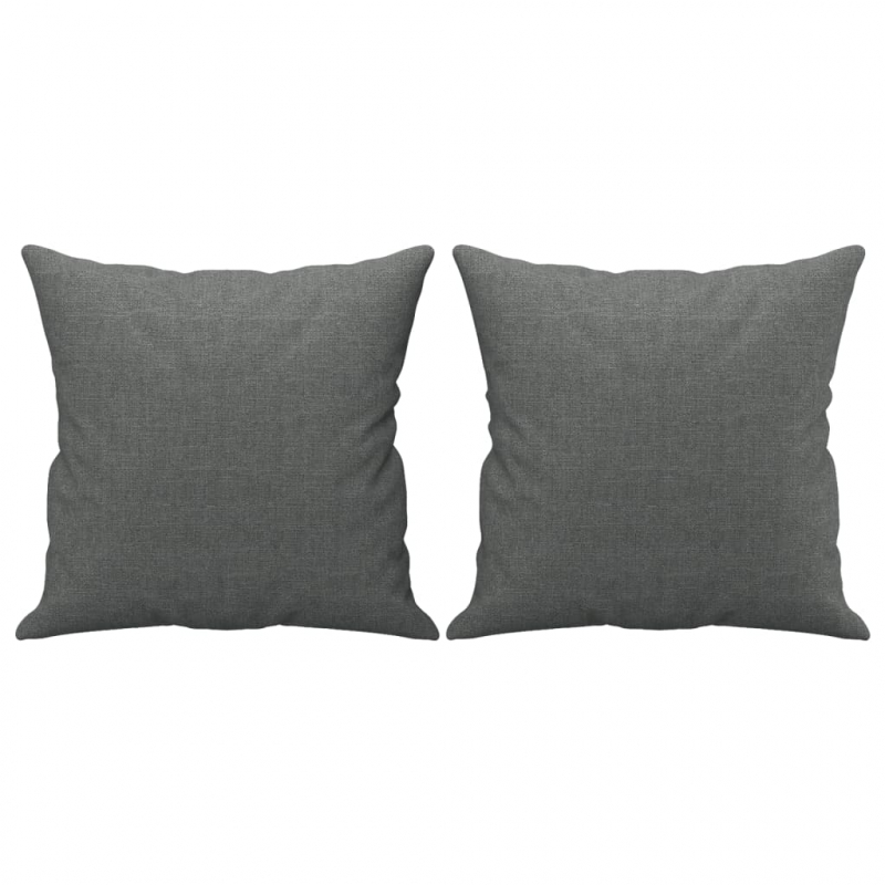 2-Sitzer-Sofa mit Zierkissen Dunkelgrau 120 cm Stoff