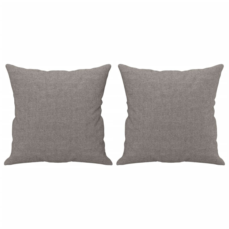 2-Sitzer-Sofa mit Zierkissen Taupe 120 cm Stoff
