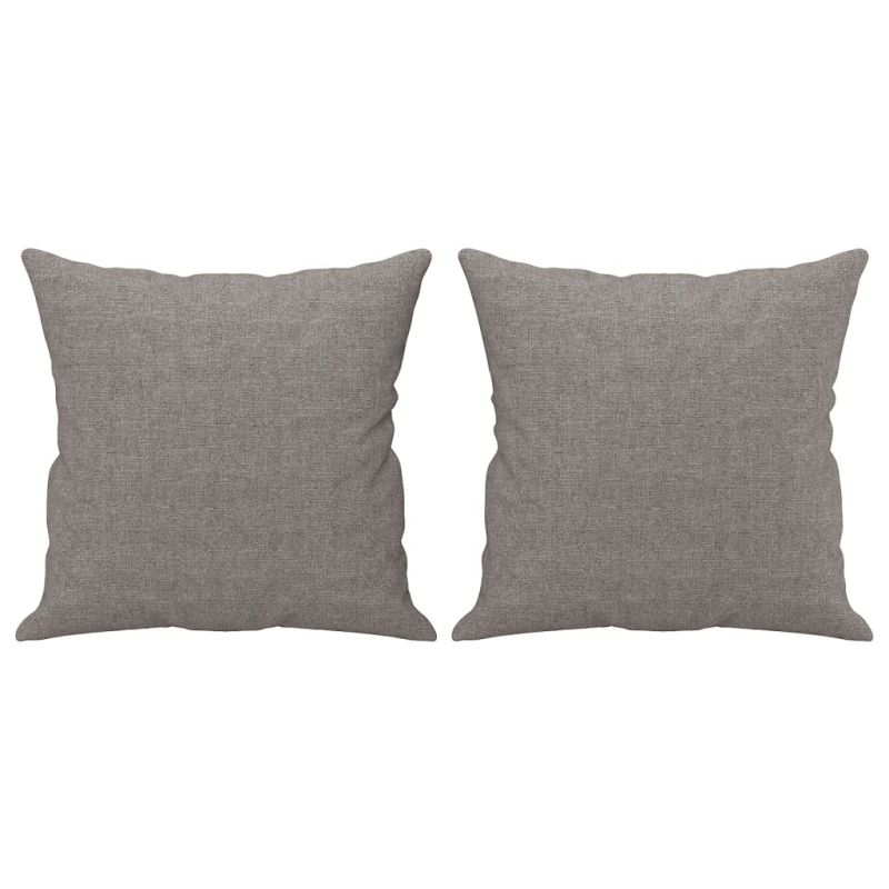 2-Sitzer-Sofa mit Zierkissen Taupe 140 cm Stoff