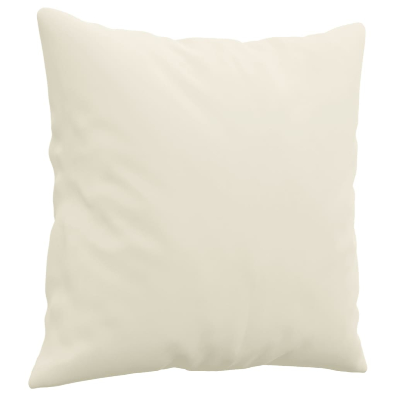 2-Sitzer-Sofa mit Zierkissen Creme 140 cm Samt