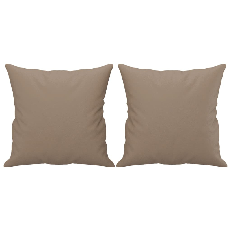 2-Sitzer-Sofa mit Zierkissen Cappuccino-Braun 120 cm Kunstleder