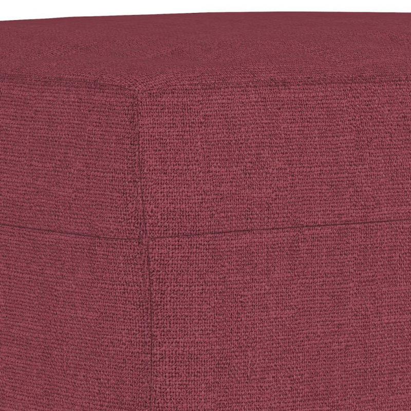 4-tlg. Sofagarnitur mit Kissen Weinrot Stoff