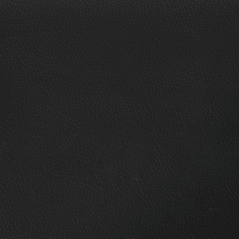 3-tlg. Sofagarnitur mit Kissen Schwarz Kunstleder