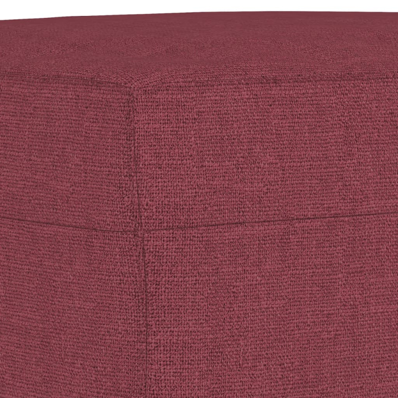 3-tlg. Sofagarnitur mit Kissen Weinrot Stoff