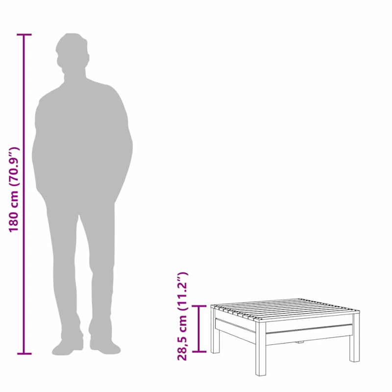 Gartenhocker Kiefernholz Imprägniert