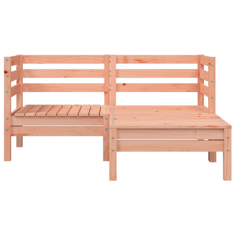 Gartensofa 2-Sitzer mit Hocker Massivholz Douglasie