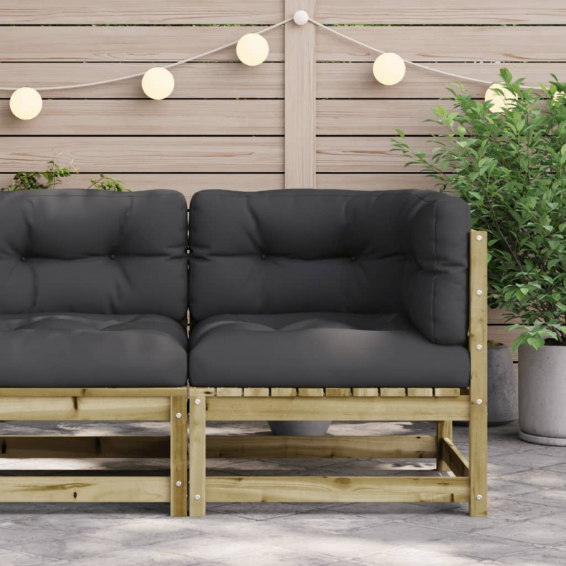 Garten-Ecksofa mit Kissen Kiefernholz Imprägniert